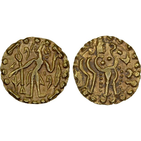 SAMATATA: Sridharana, Rata dynasty, ca. 664-675, AV dinar (5.67g), XF
