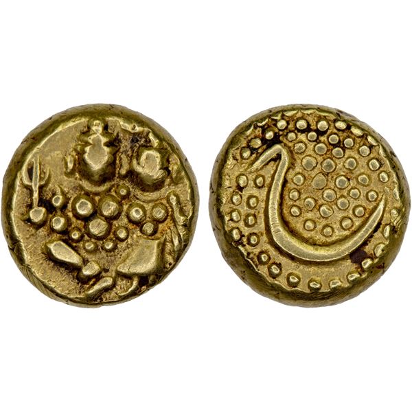 MYSORE: Haidar, 1761-1782, AV pagoda (3.41g), ND, bold VF