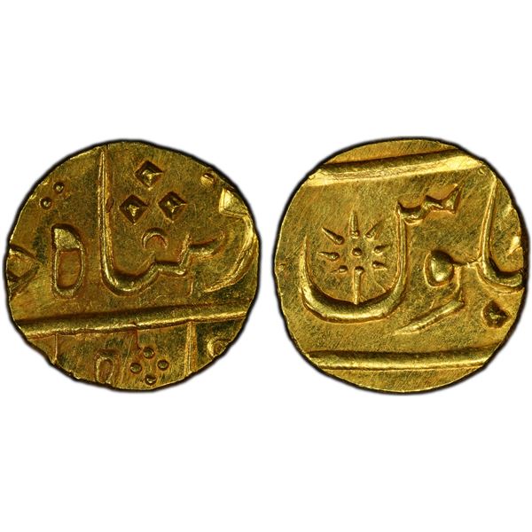 BOMBAY PRESIDENCY: AV 1/3 mohur (panchia) (3.83g), Surat, year 46, PCGS MS63