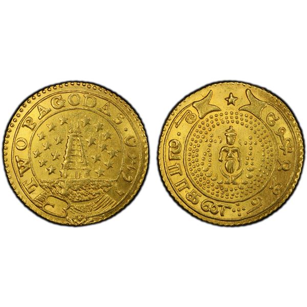 MADRAS PRESIDENCY: AV 2 pagodas, ND (1808-15), PCGS MS63