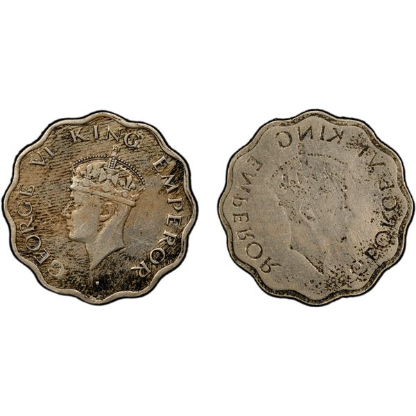BRITISH INDIA: George VI, 1936-1947, 1 anna, ND (1938-1947), PCGS XF details