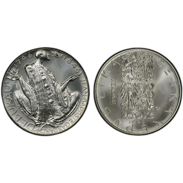 CZECH REPUBLIC: AR 200 korun, 1996, PCGS Specimen 69