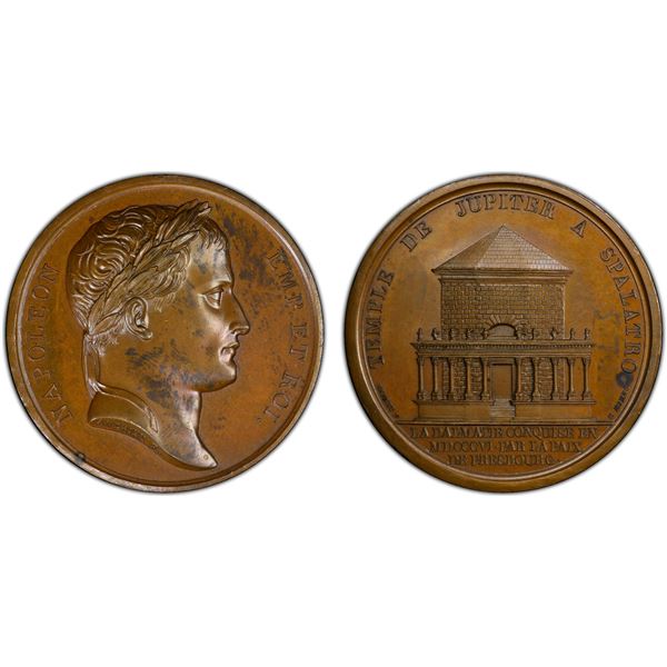 FRANCE: Napoleon I, as Emperor, 1804-1814, AE medal, 1806, PCGS Specimen 63