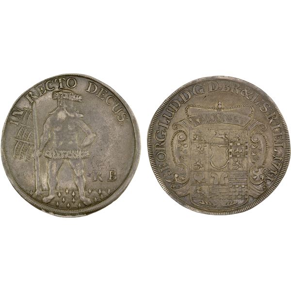 BRUNSWICK-LÜNEBURG-CALENBERG-HANOVER: Georg Ludwig, 1698-1727, AR thaler (29.05g), 1711-RB, VF