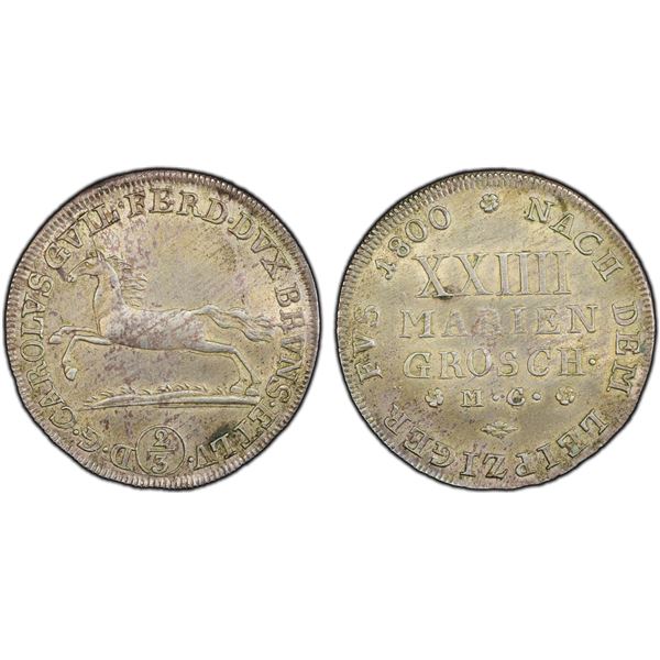 BRUNSWICK-WOLFENBÜTTEL: Karl II Wilhelm Ferdinand, 1780-1806, AR 24 mariengroschen, Braunschweig, 18