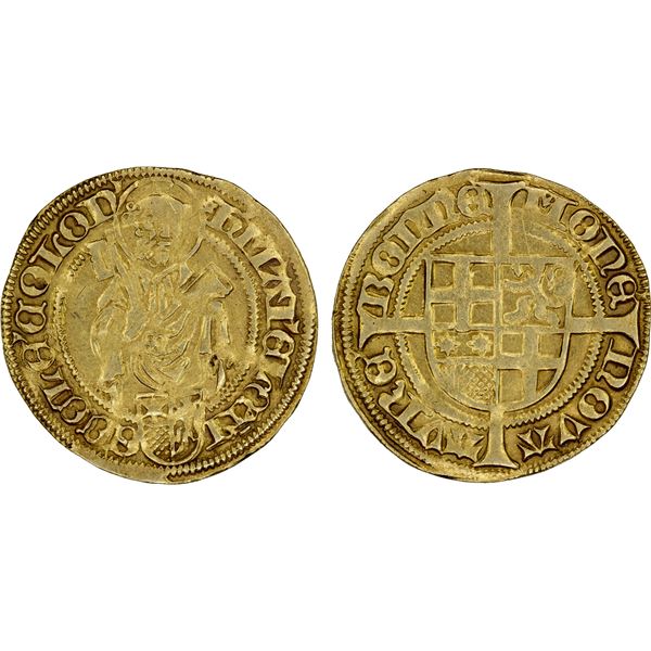 COLOGNE: Hermann IV von Hessen, 1480-1508, AV goldgulden (3.27g), ND(1480), VF-XF