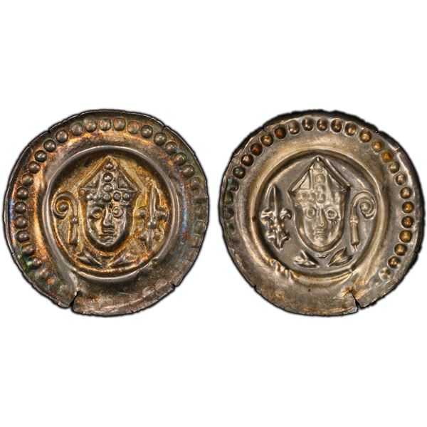 CONSTANCE: Eberhard II of Waldburg-Thann, 1248-1274, AR denier bracteate, PCGS MS62