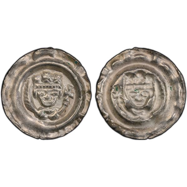 DONAUWÖRTH: Friedrich II, 1215-1250, AR denier, ND, PCGS MS62