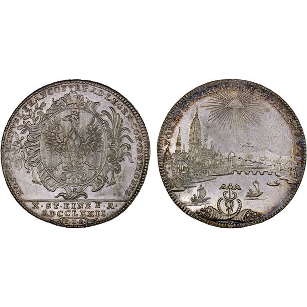 FRANKFURT AM MAIN: Free Imperial City, AR conventionsthaler, 1772, AU