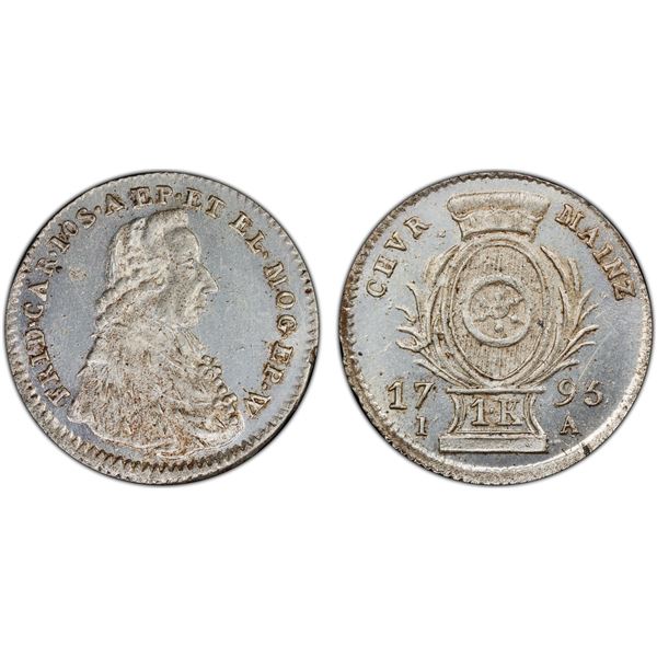 MAINZ (ARCHBISHOPRIC): Friedrich Karl Josef von Erthal, 1774-1802, BI kreuzer, 1795, PCGS MS64