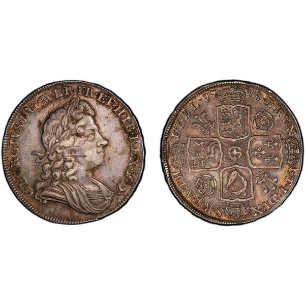 GREAT BRITAIN: George I, 1714-1727, AR halfcrown, 1715, PCGS AU50