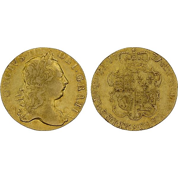 GREAT BRITAIN: George III, 1760-1820, AV guinea, 1771, VF-XF