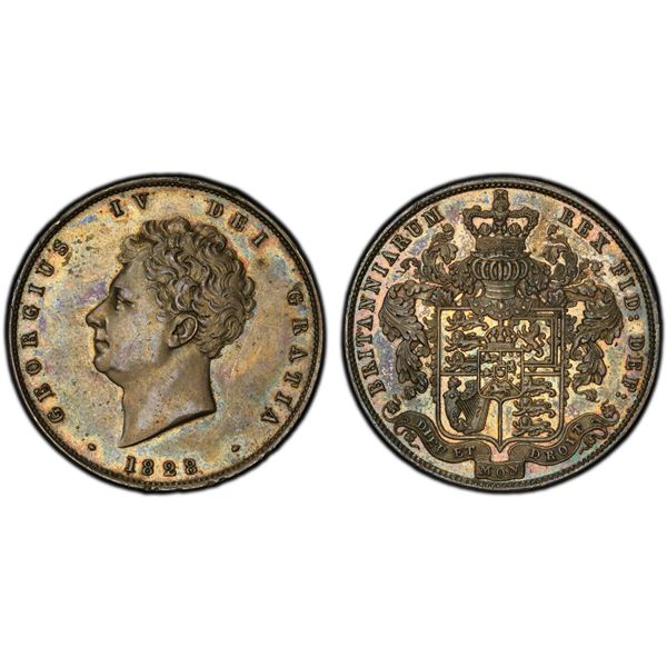 GREAT BRITAIN: George IV, 1820-1830, AR halfcrown, 1828, PCGS MS61