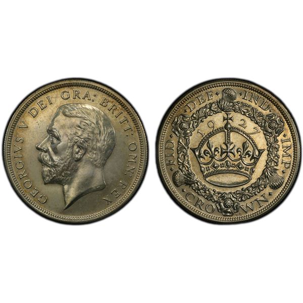 GREAT BRITAIN: George V, 1910-1936, AR crown, 1927, PCGS Proof 63