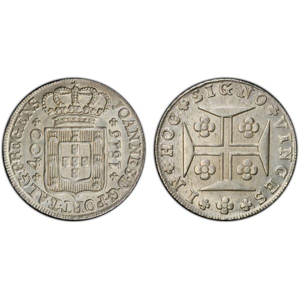 PORTUGAL: João, Prince Regent, 1799-1816, AR cruzado novo (480 réis), Lisbon, 1816, PCGS MS64