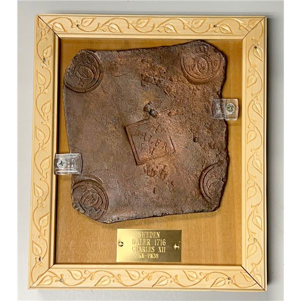 SWEDEN: Karl XII, 1697-1718, AE daler silvermynt, 1716, Fine