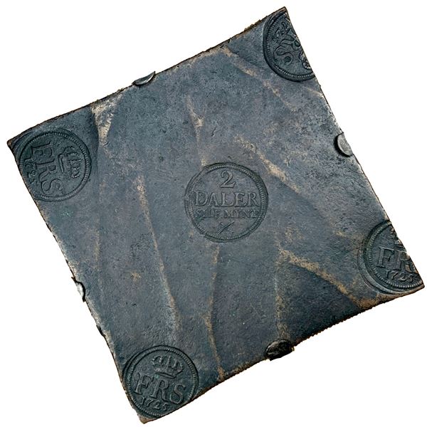 SWEDEN: Frederick I, 1720-1751, AE 2 daler S.M., 1725, VF