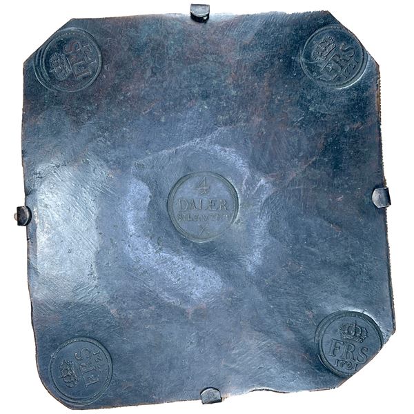 SWEDEN: Frederick I, 1720-1751, AE 4 daler S.M., 1721, XF