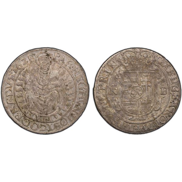 TRANSYLVANIA: Gabriel Bethlen, 1613-1629, AR groschen (garas), 1628-NB, PCGS AU55