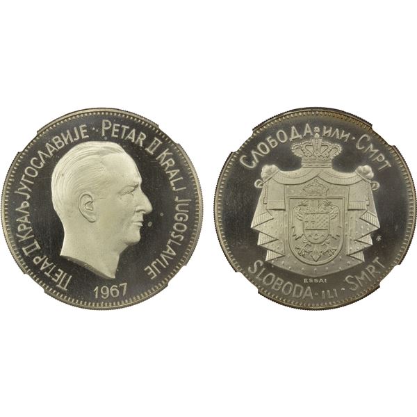 YUGOSLAVIA: Peter II, AR crown, 1967, NGC PF68 Ultra Cameo