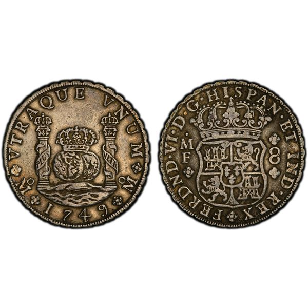 MEXICO: Fernando VI, 1746-1749, AR 8 reales, 1749-Mo, PCGS EF45
