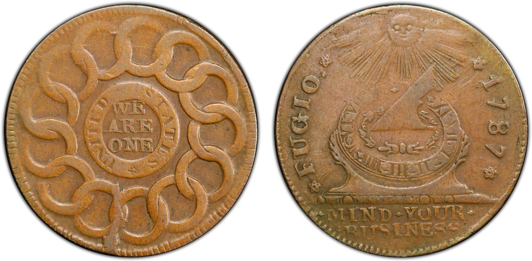 UNTIED STATES: Federal Contract Coinage, AE cent, 1787, PCGS EF40 ...