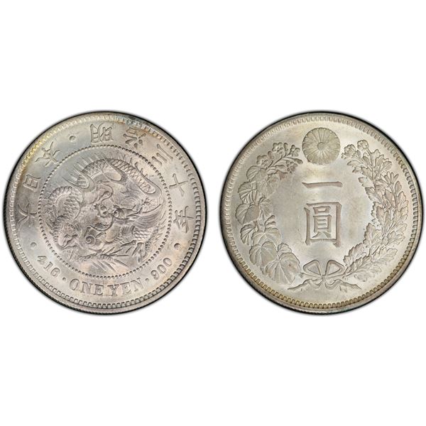 JAPAN: Meiji, 1867-1912, AR yen, year 30 (1897), PCGS MS62
