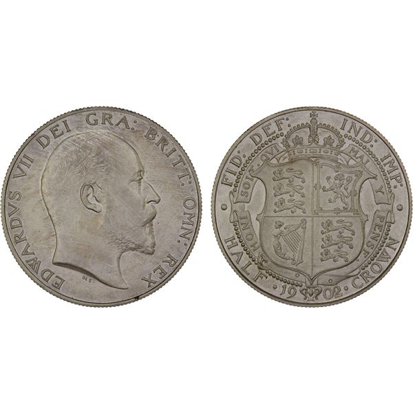 GREAT BRITAIN: Edward VII, 1901-1910, AR halfcrown, 1902, Matte Proof