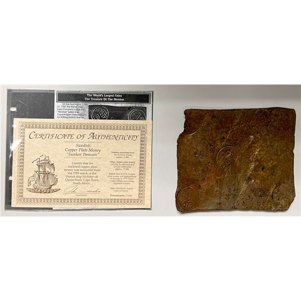 SWEDEN: Frederick I, 1720-1751, AE 2 daler silvermynt, 1750, Very Good