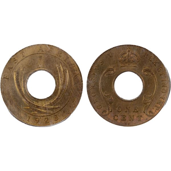 EAST AFRICA & UGANDA: George V, 1910-1936, AE cent, 1928-KN, PCGS Specimen 64 Red