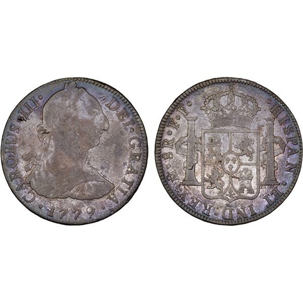 MEXICO: Carlos III, 1759-1788, AR 8 reales, 1779-Mo, Fine