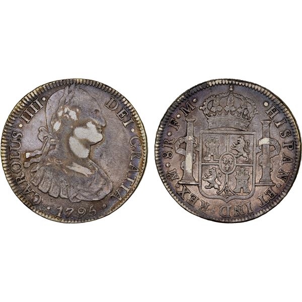MEXICO: Carlos IV, 1788-1808, AR 8 reales, 1795-Mo, F-VF