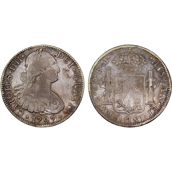 MEXICO: Carlos IV, 1788-1808, AR 8 reales, 1797-Mo, F-VF