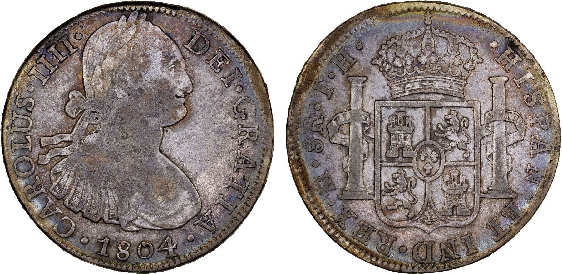 España Carlos IV - 8 Reales 1808 TH México Km 109 Plata - NUMISMÁTICA España Carlos IV - 8 Reales 1808 TH México Km 109 Plata - NUMISMÁTICA