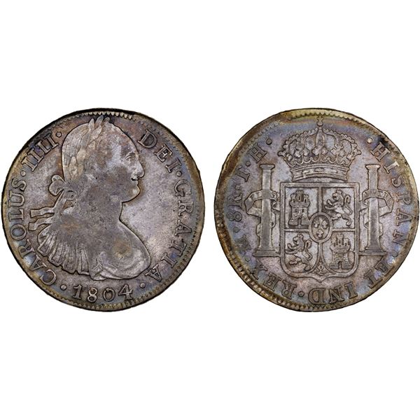 MEXICO: Carlos IV, 1788-1808, AR 8 reales, 1804-Mo, F-VF