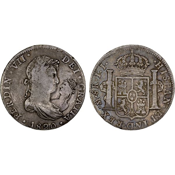 MEXICO: Fernando VII, 1808-1821, AR 8 reales, 1820-Mo, VF
