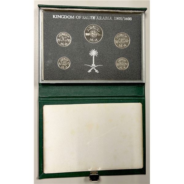 SAUDI ARABIA: Fahad bin Abd Al-Aziz, 1982-2005, proof set, AH1408, Choice Proof