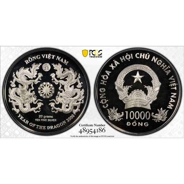 VIETNAM: Socialist Republic, AR 10,000 dong, 2000, PCGS PF69 Deep Cameo