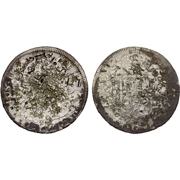 CHINESE CHOPMARKS: BOLIVIA: Carlos IV, 1759-1788, AR 8 reales, 1786-PTS, VF