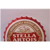 Image 2 : Stella Artois Metal "Bottle Cap" Sign - 16" Diameter