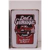 Image 3 : (2) Metal Signs: Hustle & Dad's Garage - 8" x 12"