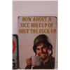 Image 3 : (2) Metal Signs: No Smoking & Big Cup of..... - 8" x 12"