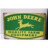 Image 2 : (2) Metal Signs: John Deere & Harley Davidson - 8" x 12"