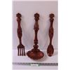 Image 1 : Ceramic Kitchen Wall Decor Set - 16" Long