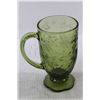 Image 2 : (6) Green Glass Mugs