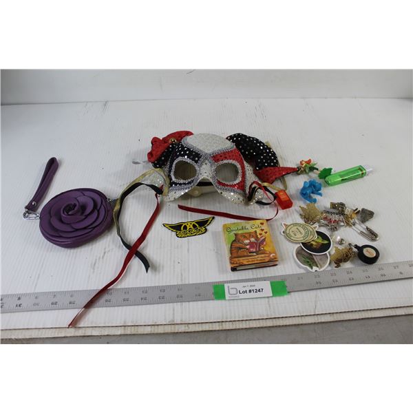 Jester Masquerade Mask, Change Purse, Misc.