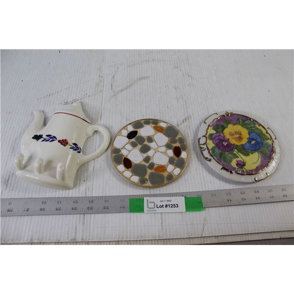 (2) Coasters, Key Hanger