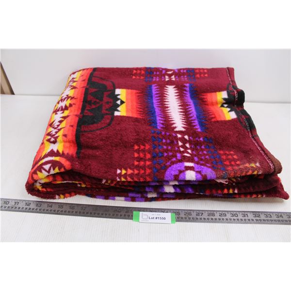 Indigenous Themed Blanket 88" x 70" Approx