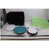 Image 1 : Plastic Dish Drying Station, Plastic Food Cover 17" x 13" x 6", Dinner Plates