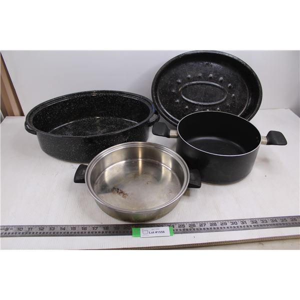 Roasting Pan With Lid, T-Fal Cook Pot, Rena Stir-Fry Pan